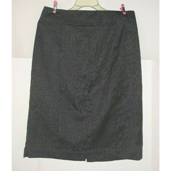 Worthington Pencil Skirt Size 12 Gray White Polka Dots - Picture 1 of 6
